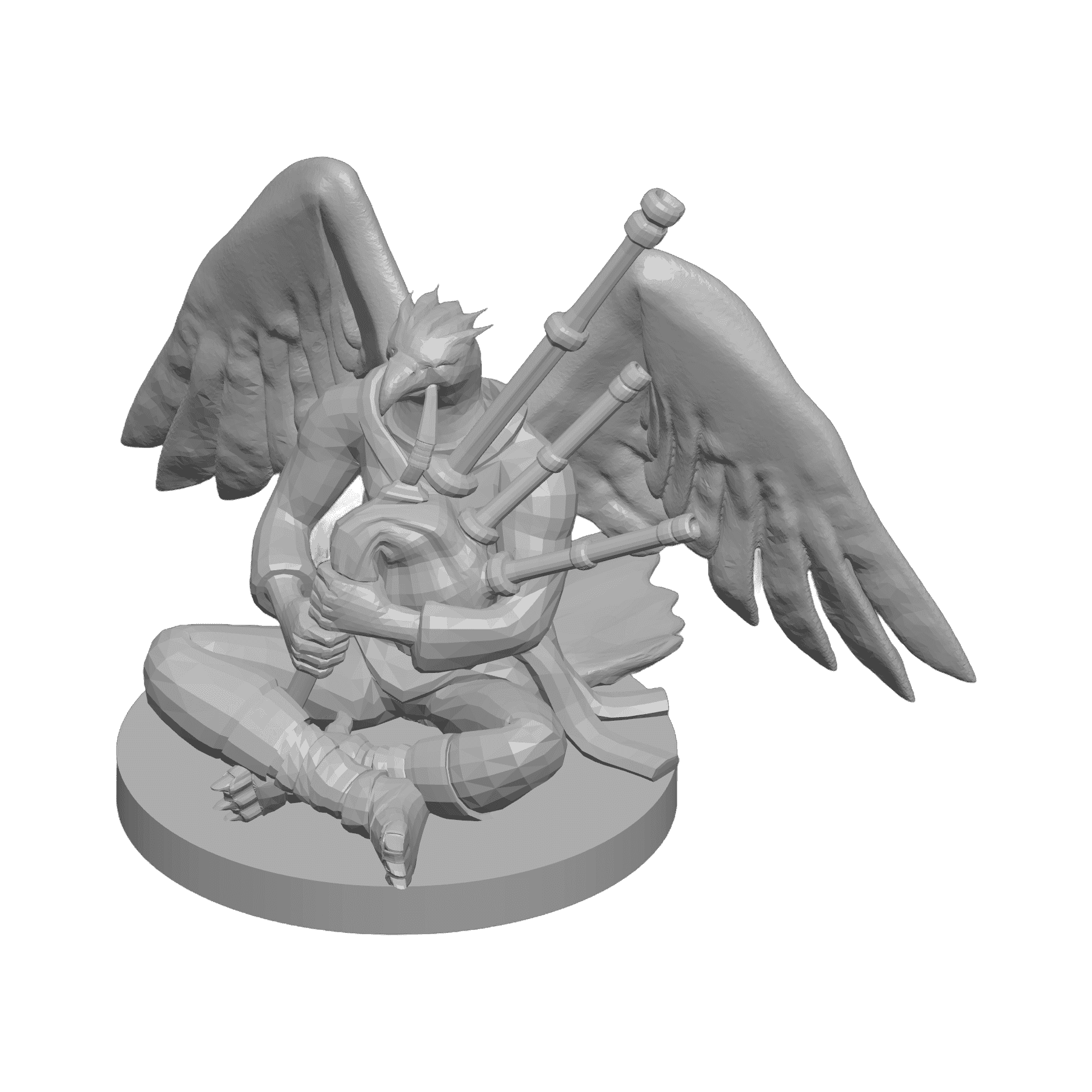 Aarakocra Monk with Bagpipes