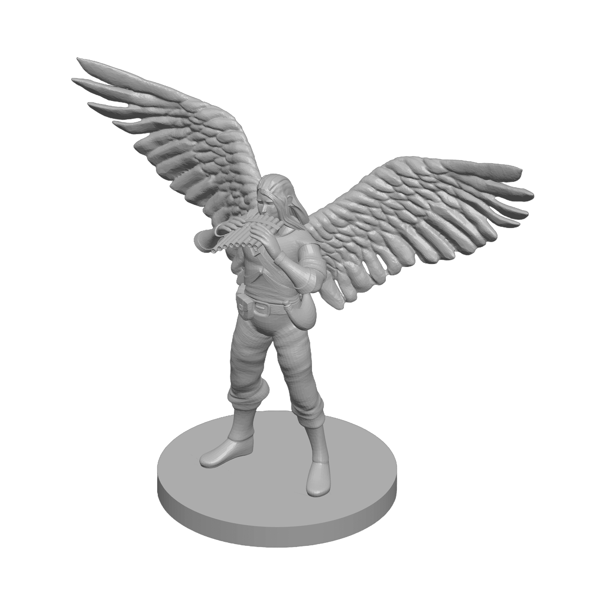 Aasimar Male Bard With Pan Flute