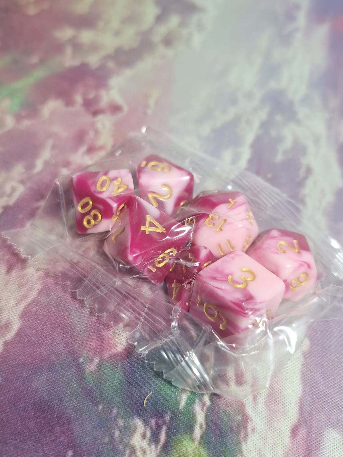 Set de Dados Rosa Rosa - Dorado